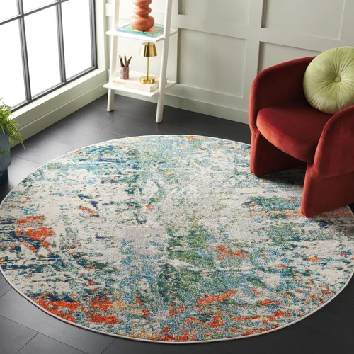 Vista 15 de SAFAVIEH Madison Collection - Alfombra decorativa de 2 pies 2 pulgadas x 4 pies, color crema y naranja, diseño abstracto moderno, no desprende