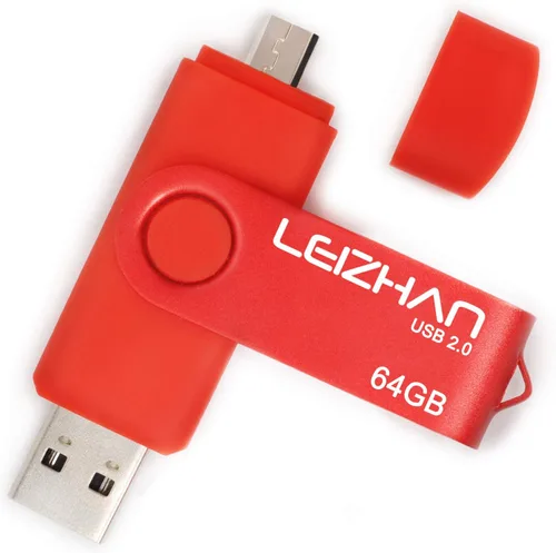 Vista 18 de 32 GB OTG USB Flash Drive 64 gb128gb Pendrive de metal para teléfono inteligente Android Micro USB Pen Drive USB 2.0 para Samsung, Huawei, Púrpura