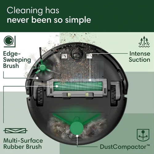 Vista 4 de iRobot Roomba 205 DustCompactor Vac Robot Aspiradora - Compacta automáticamente los desechos dentro del robot, sin necesidad de vaciado durante 60