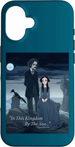 Vista 31 de Funda estética gótica para iPhone 12/12 Pro Edgar Allan Poe y Annabel Lee
