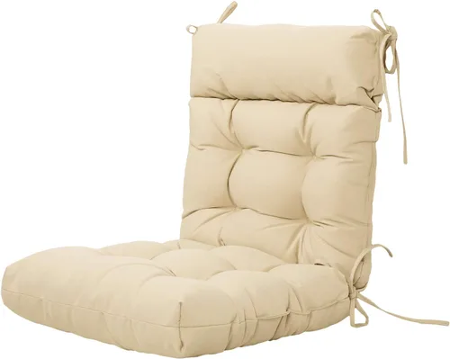 Vista 12 de ARTPLAN Cojín para Silla de Exterior Adirondack, Cojín de Patio para Todo Clima, Almohada Acolchada de Mimbre para Muebles de Patio, Gris