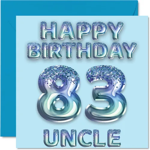 Vista 156 de Stuff4 Tarjeta de primer cumpleaños para niños, globo de fiesta con purpurina azul, tarjetas de feliz cumpleaños para niño de 1 año, nieto, hijo, 57