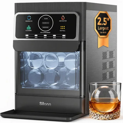 Vista 28 de Silonn Máquina de hielo Nugget con asa de transporte, 36 lbs/24H Negro