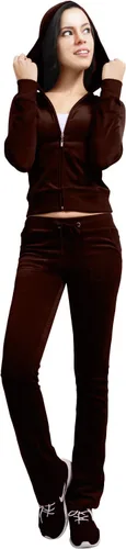 Vista 4 de NE People - Conjunto para mujer, casual, de terciopelo con cremallera, talla S-3XL