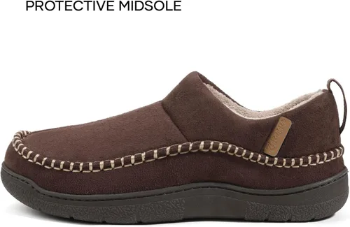 Vista 7 de Zigzagger - Pantuflas de tobillo estilo mocasín para hombre, para interior y exterior