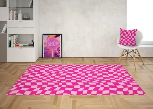 Vista 18 de Alfombra ondulada azul única con diseño de cuadros para sala de estar, extra grande, lavable a máquina, alfombra de pasillo de cocina, alfombra