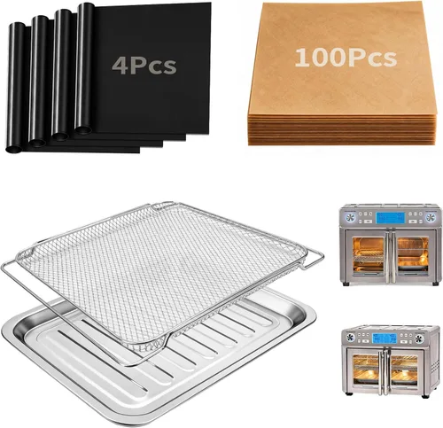 Vista 11 de Piezas de repuesto para freidora de aire Emeril Lagasse Everyday 360, accesorios de freidora de aire de acero inoxidable antiadherente de grado
