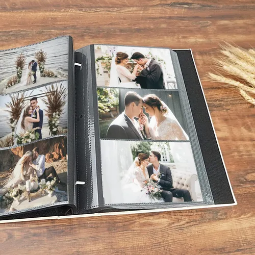 Vista 3 de Artmag Álbum de fotos de 4 x 6 pulgadas, 300 fotos, gran capacidad para bodas, familia, cubierta de cuero, álbumes de fotos con capacidad para 300