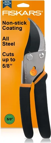Vista 15 de Fiskars - Tijeras bypass de podar, podadora con capacidad de corte de 1 pulgada, con Softgrip, hoja de acero afilada y resistente al óxido que se