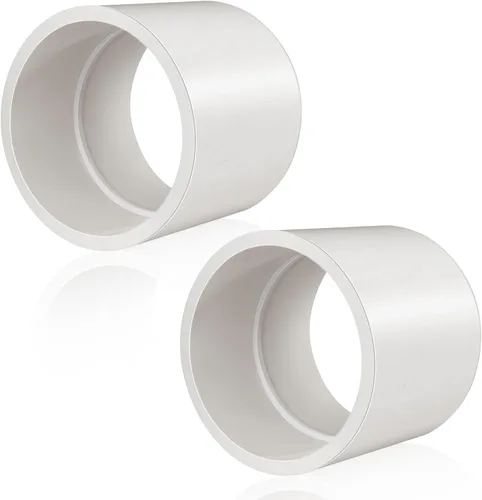 Vista 13 de 10 acoplamientos de tubería de PVC blanco