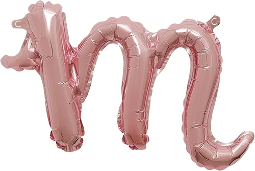 Vista 17 de Globo de aluminio en forma de escritura de oro rosa, 16 pulgadas (paquete de 1) - Elegante decoración de globos del alfabeto, perfecto para fiestas
