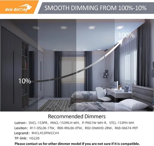 Vista 4 de Lámpara de techo cuadrada LED de 9 pulgadas, equivalente a 60 W, 2700 K/3000 K/3500 K/4000 K/5000 K CCT seleccionable, CRI 90+, luz de panel LED