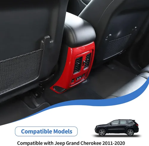 Vista 4 de JeCar Kit de Tim para asiento trasero de aire acondicionado y panel de ventilación, accesorios interiores compatibles con Jeep Grand Cherokee WK2