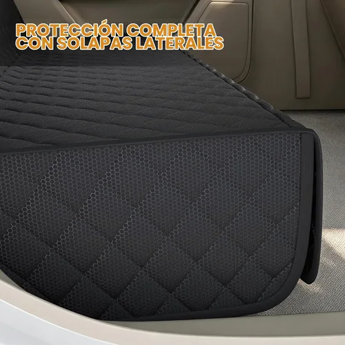 Vista 7 de PETICON Funda de asiento de coche para perro para asiento trasero, funda de Negro