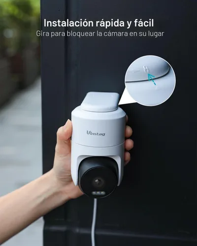 Vista 14 de VIMTAG 2.5K Pan/Tilt Cámara de seguridad para exteriores con cable para el hogar, WiFi de doble banda