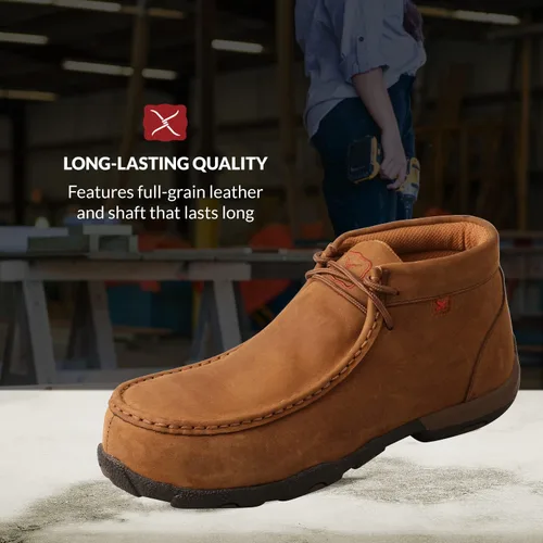 Vista 3 de Twisted X - Mocasines de conducción para mujer, puntera de acero