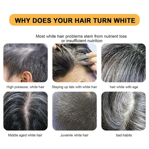 Vista 9 de Barra inversa de cabello gris, barra de champú para oscurecer el cabello, jabón inverso de cabello blanco para mujeres y hombres