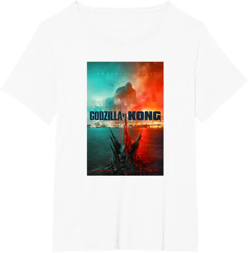 Vista 52 de Godzilla vs Kong - Camiseta oficial con póster, Negro