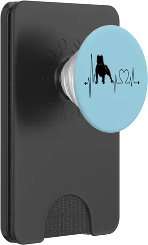 Vista 8 de American Bully Dog My Heartbeat EKG Funny Dogs Are My Cardio PopSockets intercambiables PopGrip