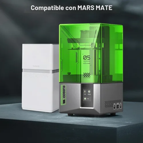 Vista 7 de ELEGOO Mars 5 - Impresora 3D de resina MSLA, sensor mecánico inteligente, nivelación automática inteligente, fuente de luz COB, pantalla LCD mono 4K