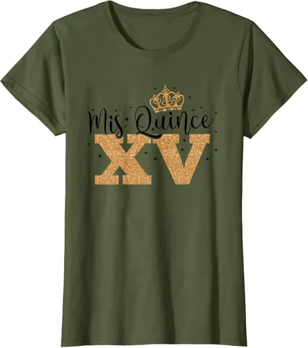 Vista 45 de Camiseta de quinceañera Mis Quince para cumpleaños número 15 Blanco