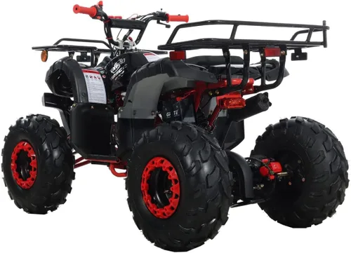 Vista 8 de HHH ATV de 125 cc con gas inverso para jóvenes, niños grandes, ATV Quad 4 ruedas con luces LED y neumáticos grandes y llantas a juego