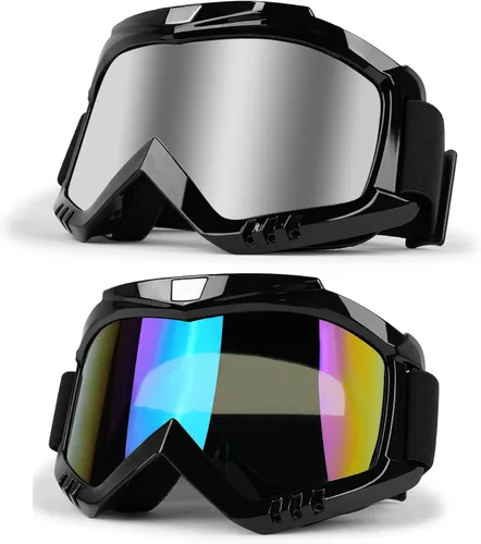 Vista 11 de Gafas de Motocross – Gafas MX para ATV, Motocicleta, Snowboard, Dirtbike y Deportes de Motor – Antiniebla, UV400, Antiarañazos, A Prueba de Polvo