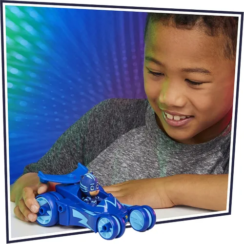 Vista 7 de PJ Masks - Power Pack Set de juguetes de Catboy para preescolar, con 2 figuras de acción, vehículo, pulsera y máscara de disfraz infantil