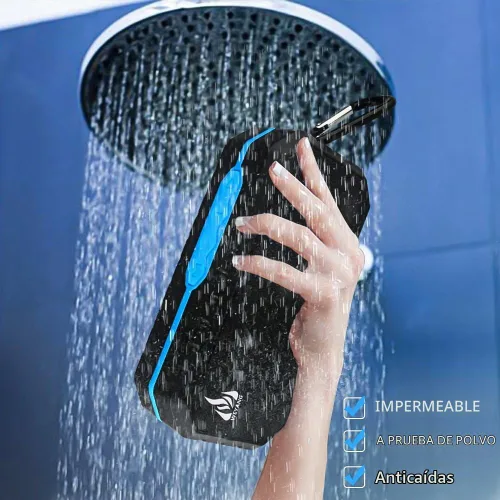 Vista 5 de WEYANG Altavoz Bluetooth portátil,Altavoz inalámbrico impermeable IP65,Altavoces Bluetooth al aire libre inalámbricos,Bluetooth 5.0,Construido