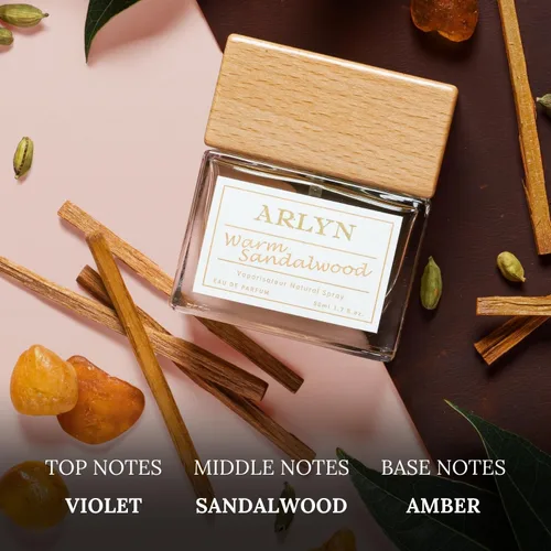 Vista 3 de ARLYN - Eau De Parfum de sándalo cálido inspirado en San.t.al 33, perfume de larga duración para hombres y mujeres, vegano y respetuoso con el medio