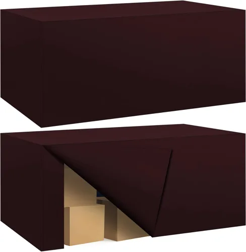 Vista 10 de Paquete de 2 manteles ajustados para mesa rectangular de 4 pies, 48 x 24 pulgadas, cubiertas de mesa verde manzana, tela de poliéster resistente al