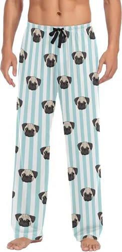 Vista 21 de Ollabaky Pantalones de pijama para hombre, pantalones de pijama con bolsillos, pantalones de descanso para hombre Multi 01