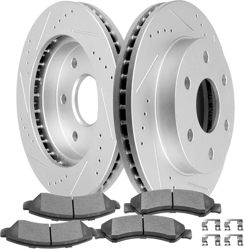 Vista 26 de SCITOO Kit de freno delantero Rotores de freno delantero y pastillas de freno de cerámica para Acura RSX 2003-2006
