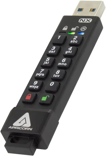 Vista 4 de Apricorn Aegis Secure Key 3 NX 64GB 256-bit Encriptada FIPS 140-2 Nivel 3 Validada Secure USB 3.0 Flash Drive, ASK3-NX-64GB, negro