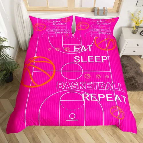 Vista 8 de jejeloiu Juego de ropa de cama de fútbol para niños, tamaño individual, juego de funda de edredón de fútbol para niños y niñas, funda de edredón
