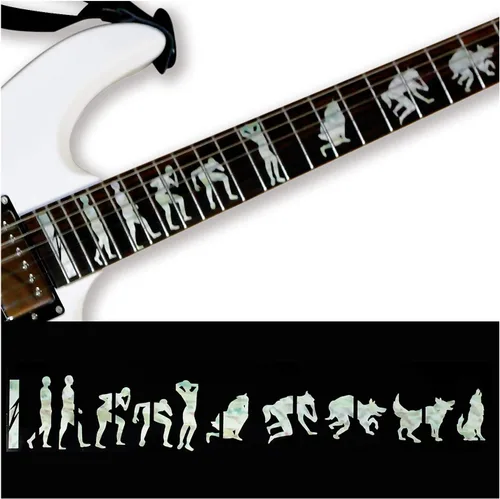 Vista 2 de Jockomo - Adhesivo metálico con incrustaciones de guitarra celta