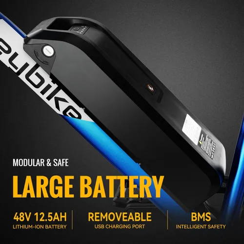 Vista 4 de Heybike Bicicleta eléctrica Race Max para adultos con motor de pico de 750 W, velocidad máxima de 28 mph, bicicleta eléctrica de batería extraíble