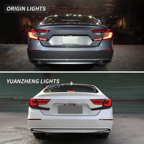 Vista 5 de VLAND Luces traseras LED estrelladas compatibles con Honda Accord de 10ª generación 2018-2022 - Lámparas traseras con animación dinámica, ahumadas