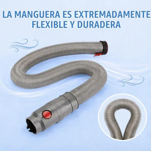 Vista 5 de Conjunto de manguera gris/rojo diseñado para adaptarse a aspiradoras Dyson DC40 y DC41