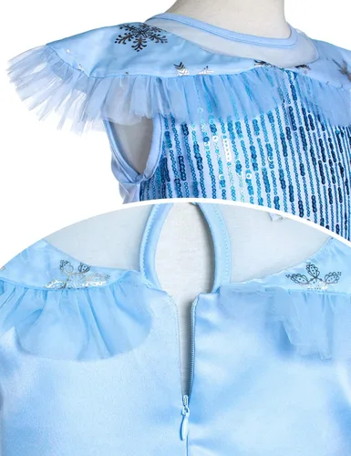 Vista 7 de Party Chili Disfraz de princesa para niñas con accesorios para niñas pequeñas
