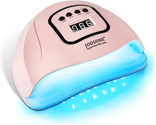 Vista 12 de JODSONE Lámpara de uñas LED U V, secador de uñas para esmalte de gel con luz LED con sensor automático y 4 temporizadores, color morado