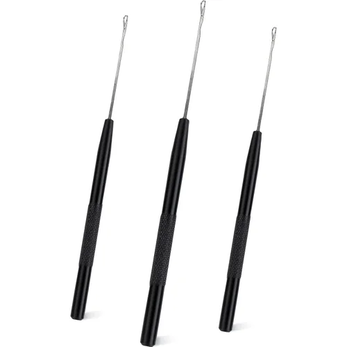 Vista 9 de NEWISHTOOL Herramienta de gancho de acero inoxidable para extensión de cabello, herramienta de gancho de tracción de alambre y herramienta