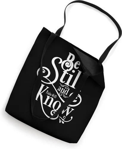 Vista 2 de Be Still and Kow Psalm 4610 Jesus Christian Christmas Tote Bag