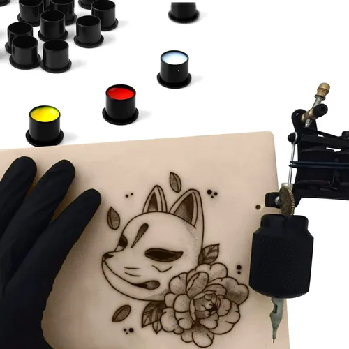Vista 6 de Autdor - 1000 tapas de tinta para tatuaje, tazas con base de pigmento desechable, vasos de tinta de tatuaje de microblading, con base de pigmento