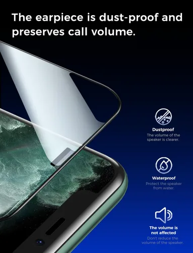 Vista 6 de MAGIC JOHN Paquete de 2 protectores de pantalla de vidrio templado para iPhone 11 Pro Max/XSMAX de 6.5 pulgadas, instalación automática