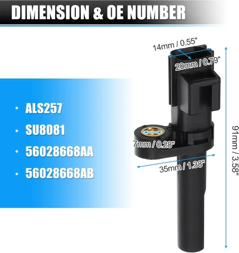 Vista 4 de X AUTOHAUX Sensor de velocidad de rueda ABS, sensor de freno trasero izquierdo o derecho, ubicación, apto para Ram 1500 2011-2012 para Dodge