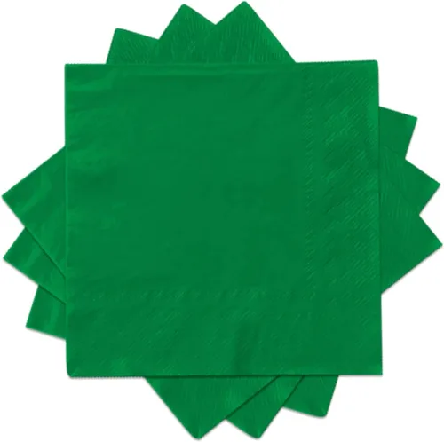Vista 13 de Servilletas de cóctel de 3 capas, 80 unidades, servilletas de papel desechables, servilletas de cóctel de papel, servilletas de cena para Azul