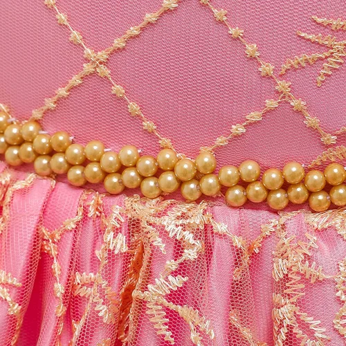 Vista 5 de NNJXD Vestido de princesa para bebé, con flores, para cumpleaños, bodas, fiestas