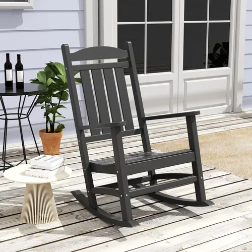 Vista 2 de WestinTrends Malibu - Mecedora para exteriores/patio, color gris