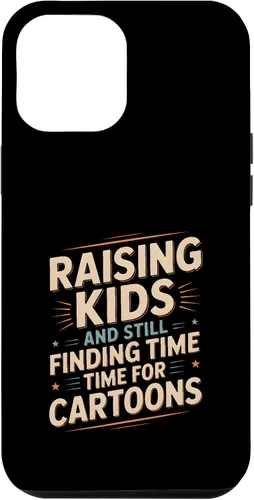Vista 25 de Raising Kids and Still Finding Time Time for Cartoons Humor Case for iPhone XR